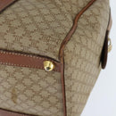 CELINE Macadam Canvas Boston Bag PVC Beige Gold Auth 149999-16