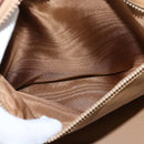 CELINE Macadam Canvas Boston Bag PVC Beige Gold Auth 149999-20