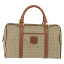 CELINE Macadam Canvas Boston Bag PVC Beige Gold Auth 149999-13