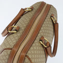 CELINE Macadam Canvas Boston Bag PVC Beige Gold Auth 149999-6