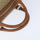 CELINE Macadam Canvas Boston Bag PVC Beige Gold Auth 149999-7
