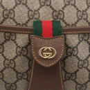 GUCCI GG Supreme Web Sherry Line Bag PVC Beige Gold 001 123 6177 Auth 150000-18