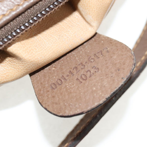 GUCCI GG Supreme Web Sherry Line Bag PVC Beige Gold 001 123 6177 Auth 150000