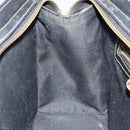 FENDI Pecan Canvas Hand Bag PVC Black Brown gold Auth 150002-19