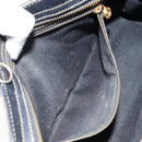 FENDI Pecan Canvas Hand Bag PVC Black Brown gold Auth 150002-20