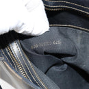 FENDI Pecan Canvas Hand Bag PVC Black Brown gold Auth 150002-12