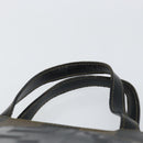 FENDI Pecan Canvas Hand Bag PVC Black Brown gold Auth 150002-8