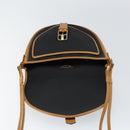 SAINT LAURENT Shoulder Bag PVC Leather Black Gold Auth 150003-11
