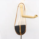 SAINT LAURENT Shoulder Bag PVC Leather Black Gold Auth 150003-22