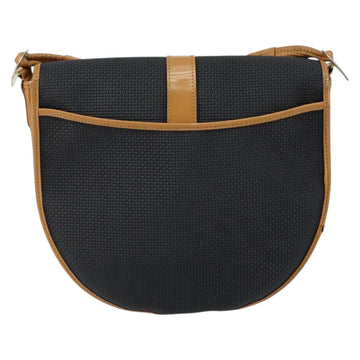 SAINT LAURENT Shoulder Bag PVC Leather Black Gold Auth 150003 - 0