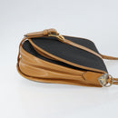 SAINT LAURENT Shoulder Bag PVC Leather Black Gold Auth 150003-3