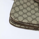 GUCCI GG Supreme Web Sherry Line Bag PVC Beige Gold 86 02 037 Auth 150020-15