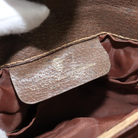 GUCCI GG Supreme Web Sherry Line Bag PVC Beige Gold 86 02 037 Auth 150020