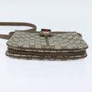 GUCCI GG Supreme Web Sherry Line Bag PVC Beige Gold 86 02 037 Auth 150020-5