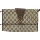 GUCCI GG Supreme Shoulder Bag PVC Beige Gold 89 02 050 Auth 150021-13