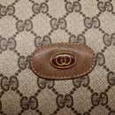 GUCCI GG Supreme Hand Bag PVC Beige Gold Auth 150024-17