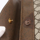 GUCCI GG Supreme Hand Bag PVC Beige Gold Auth 150024-10