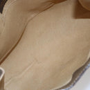 GUCCI GG Supreme Hand Bag PVC Beige Gold Auth 150024-11