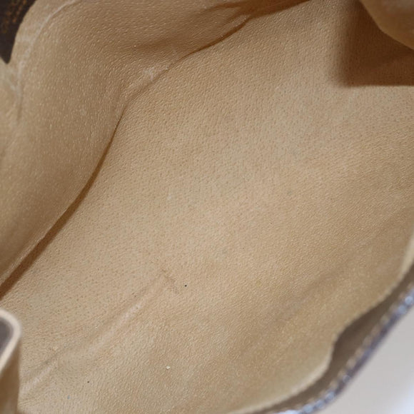 GUCCI GG Supreme Hand Bag PVC Beige Gold Auth 150024