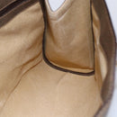 GUCCI GG Supreme Hand Bag PVC Beige Gold Auth 150024-20