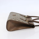 GUCCI GG Supreme Hand Bag PVC Beige Gold Auth 150024-4