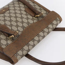 GUCCI GG Supreme Hand Bag PVC Beige Gold Auth 150024-6