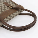 GUCCI GG Supreme Hand Bag PVC Beige Gold Auth 150024-7