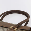 GUCCI GG Supreme Hand Bag PVC Beige Gold Auth 150024-8