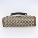 GUCCI GG Supreme Hand Bag PVC Beige Gold Auth 150024-5
