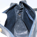 GUCCI GG Supreme Horsebit Shoulder Bag PVC Navy Gold Silver Auth 150026-19