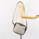 GUCCI GG Supreme Horsebit Shoulder Bag PVC Navy Gold Silver Auth 150026-21