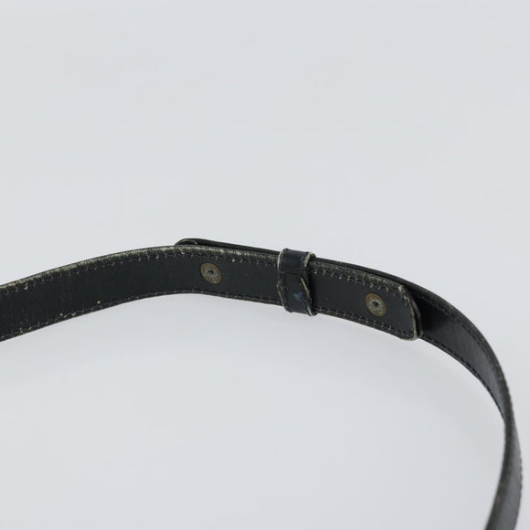 GUCCI GG Supreme Horsebit Shoulder Bag PVC Navy Gold Silver Auth 150026