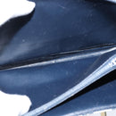 GUCCI GG Supreme Shoulder Bag PVC Navy Gold Auth 150027-12