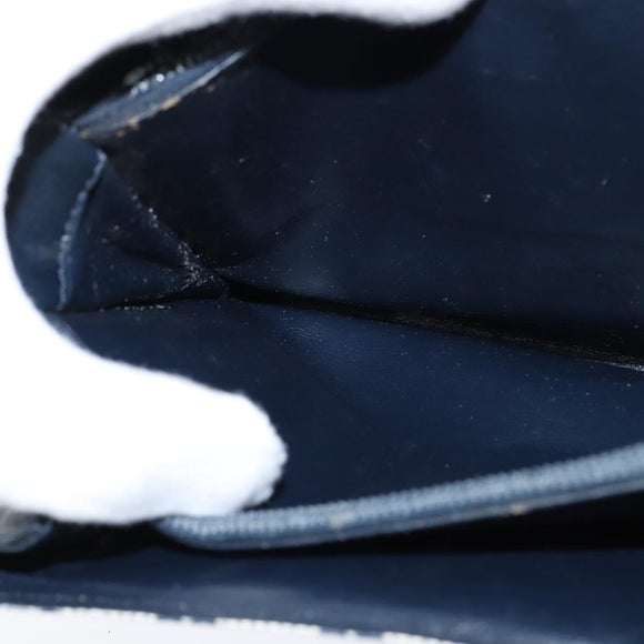 GUCCI GG Supreme Shoulder Bag PVC Navy Gold Auth 150027