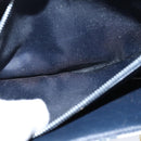 GUCCI GG Supreme Shoulder Bag PVC Navy Gold Auth 150027-22