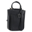 GUCCI Horsebit Hand Bag Leather 2way Black 002 1118 0463 Auth 150030-1