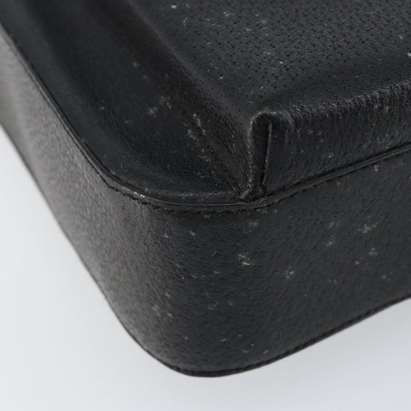 GUCCI Horsebit Hand Bag Leather 2way Black 002 1118 0463 Auth 150030