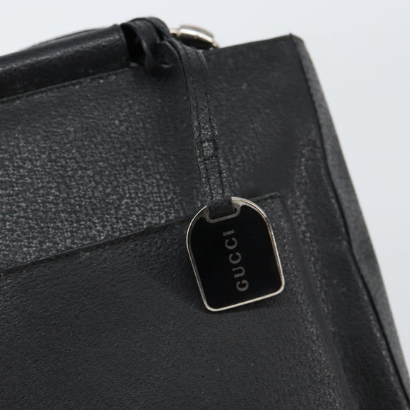 GUCCI Horsebit Hand Bag Leather 2way Black 002 1118 0463 Auth 150030