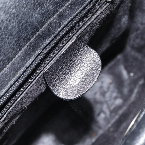 GUCCI Horsebit Hand Bag Leather 2way Black 002 1118 0463 Auth 150030