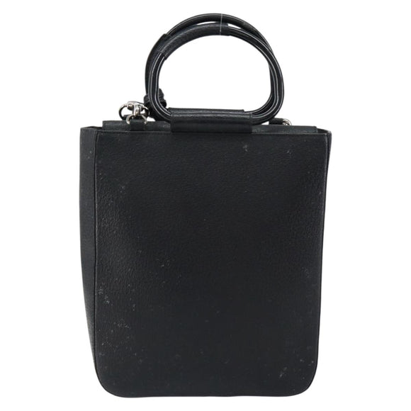 GUCCI Horsebit Hand Bag Leather 2way Black 002 1118 0463 Auth 150030