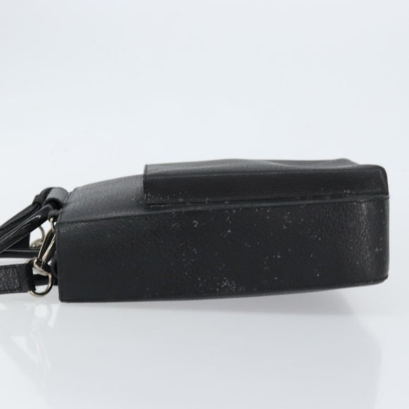 GUCCI Horsebit Hand Bag Leather 2way Black 002 1118 0463 Auth 150030