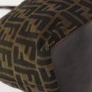 FENDI Zucca Canvas Tote Bag Black Brown Auth 150031-16