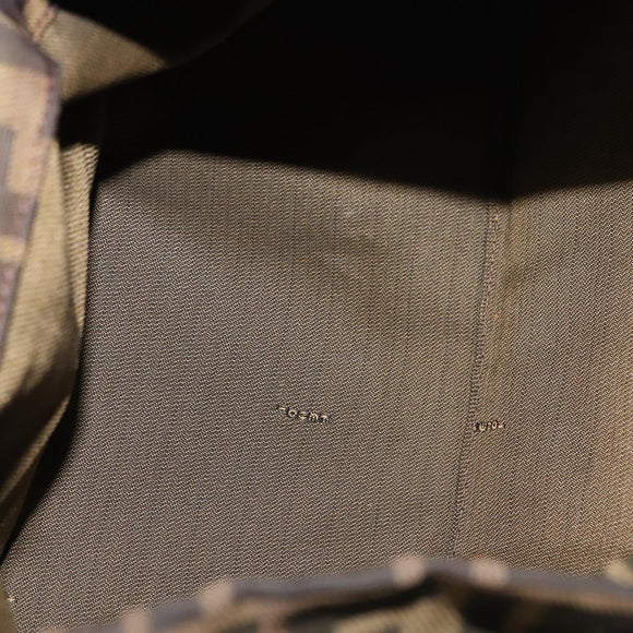 FENDI Zucca Canvas Tote Bag Black Brown Auth 150031