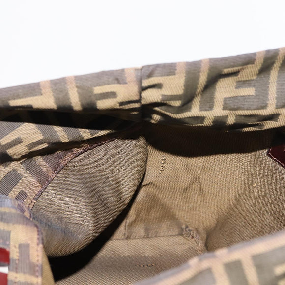 FENDI Zucca Canvas Tote Bag Black Brown Auth 150031