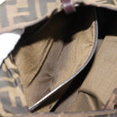 FENDI Zucca Canvas Tote Bag Black Brown Auth 150031-19