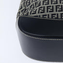 FENDI Zucchino Canvas Tote Bag Navy Silver Auth 150033-16