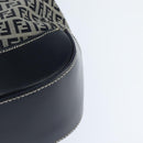 FENDI Zucchino Canvas Tote Bag Navy Silver Auth 150033-9