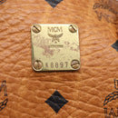 MCM Logogram Vicetos Mini Boston Bag PVC Leather 2way Brown Gold Auth 150034-12
