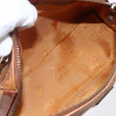 MCM Logogram Vicetos Mini Boston Bag PVC Leather 2way Brown Gold Auth 150034-11