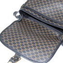 CELINE Macadam Canvas Shoulder Bag PVC Leather Black Gold Auth 150035-10